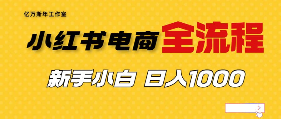 外面收费4988的小红书无货源电商从0-1全流程