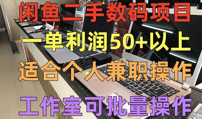 闲鱼二手数码项目，个人副业低保收入，工作室批量放大操作