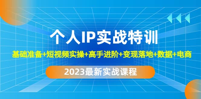 2023个人IP实战特训：基础准备+短视频实操+高手进阶+变现落地+数据+电商