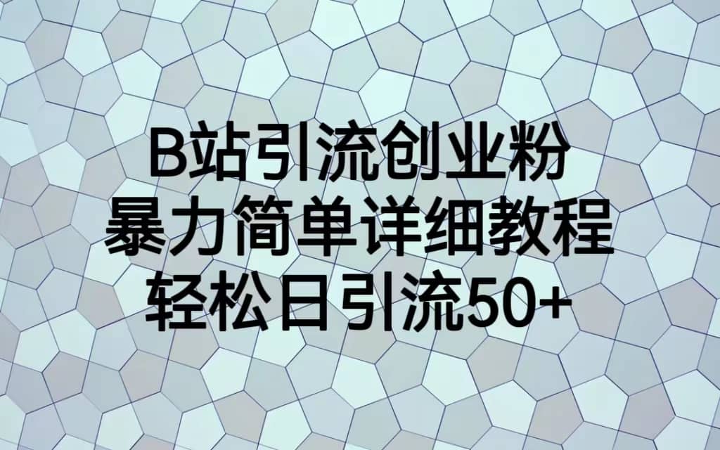 B站YL创业粉，暴力简单详细教程