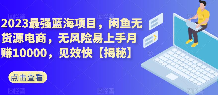 2023最强蓝海项目，闲鱼无货源电商【揭秘】