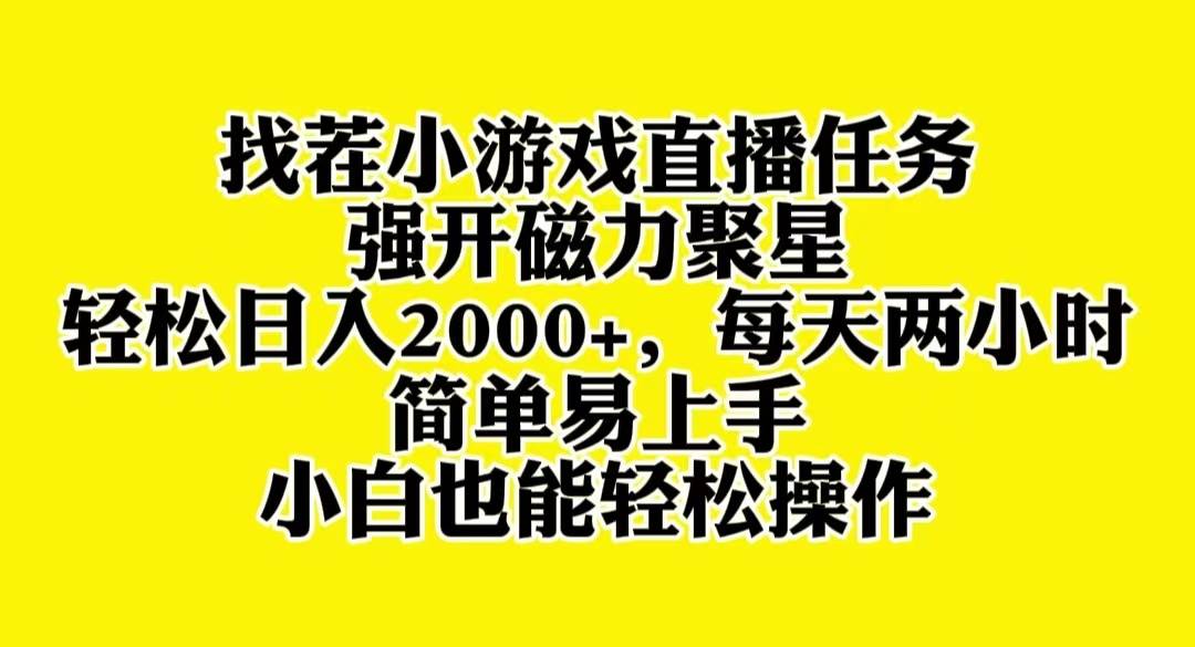 找茬小游戏直播，强开磁力聚星，小白也能轻松上手