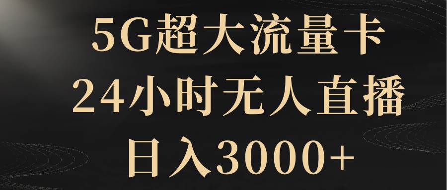 5G超大流量卡项目