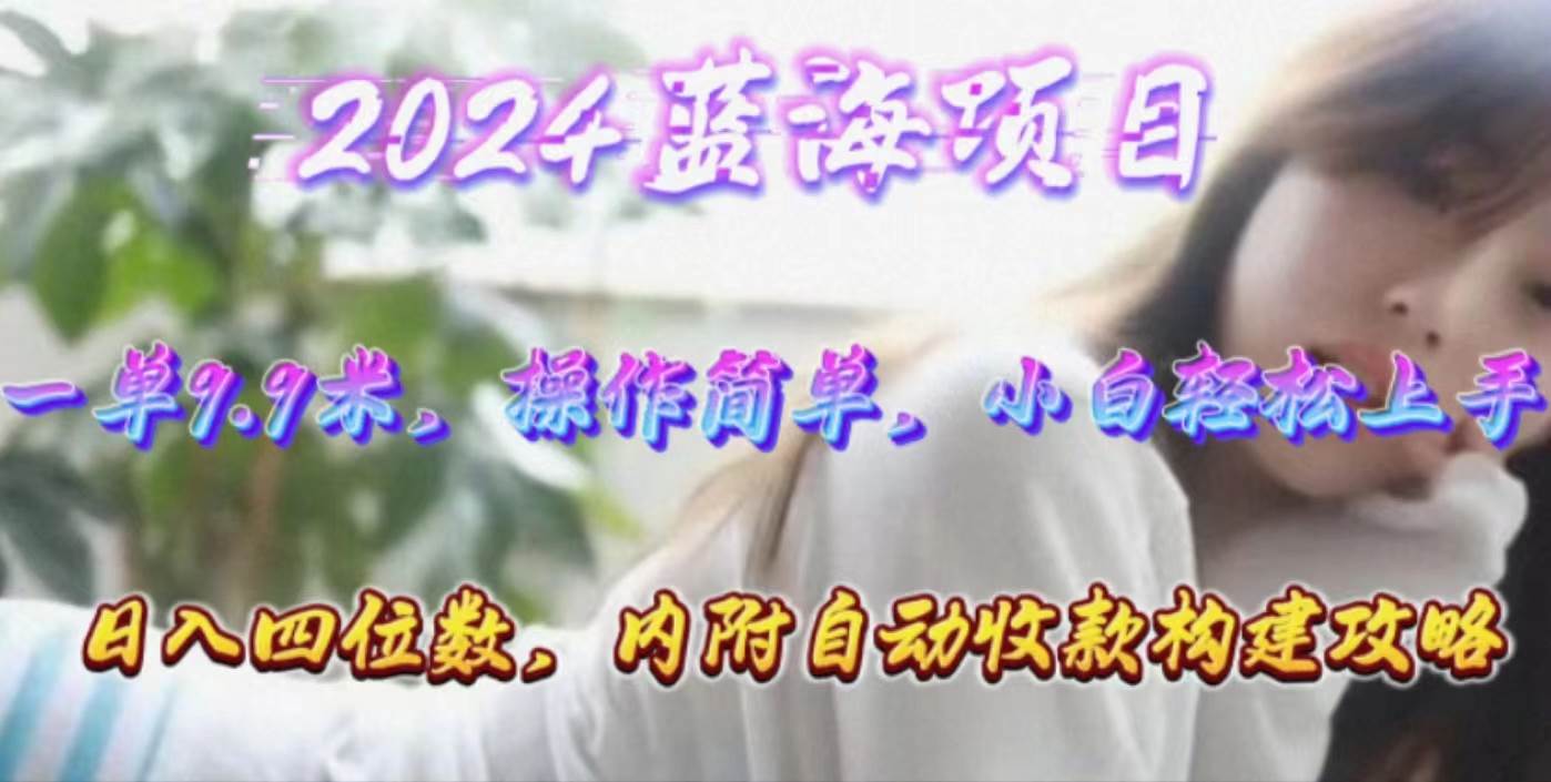 年轻群体的蓝海市场，1单9.9元，操作简单，小白轻松上手