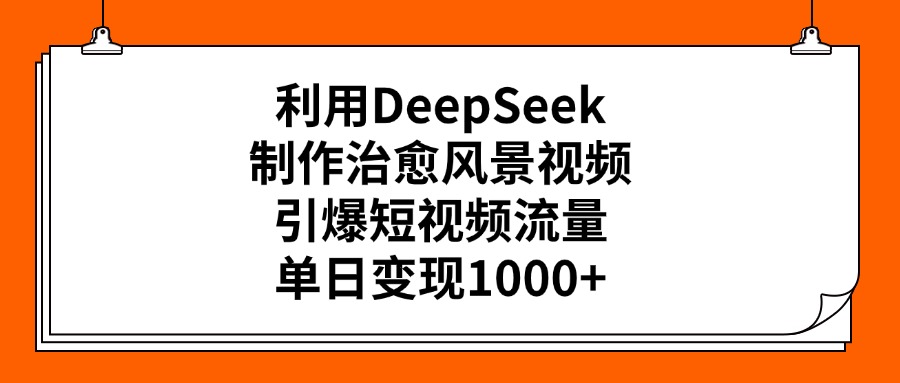 利用DeepSeek制作治愈风景视频