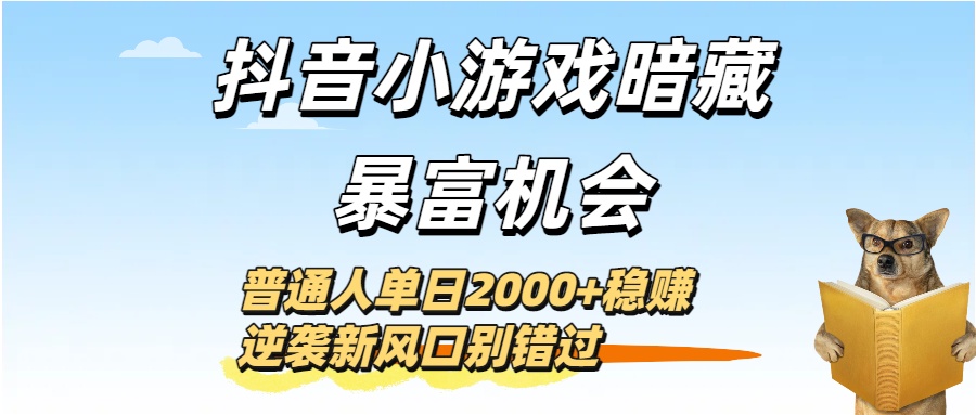 小游戏暗藏机会！，逆袭新风口别错过