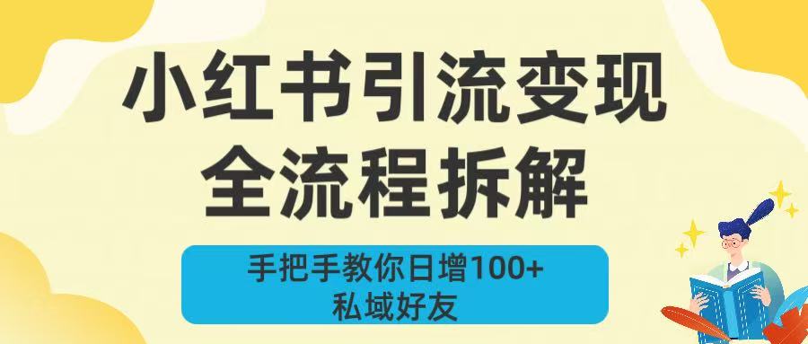 新手必看！小某书yin.流变现全流程拆解，手把手教你日增100+私域好友